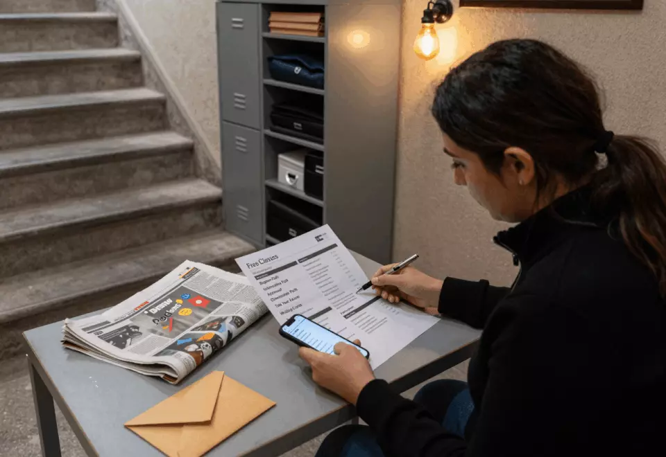 an Arab man in his early 30s choosing the next IELTS prep step online
