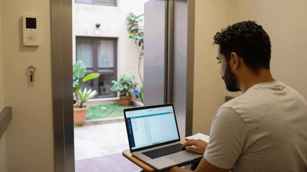 an Arab man in his early 30s working through اختر