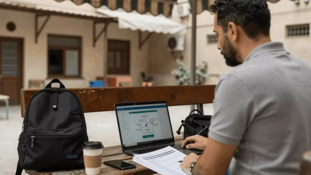 IELTS learner starting free online classes before choosing a paid course