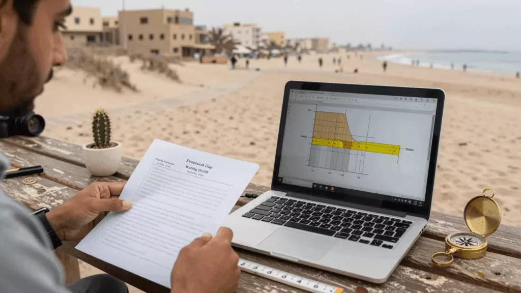IELTS student reviewing a study plan and error log for Band 7 preparation