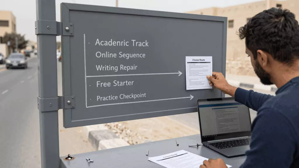 an Arab man in his early 30s working through اختر
