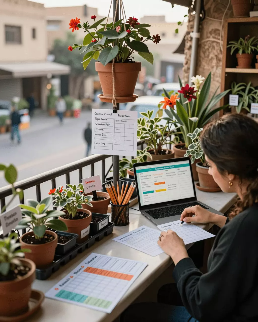 an Arab man in his early 30s preparing online for قواعد ومفردات IELTS للنطاقات العليا: ما يجب تعلمه أولاً