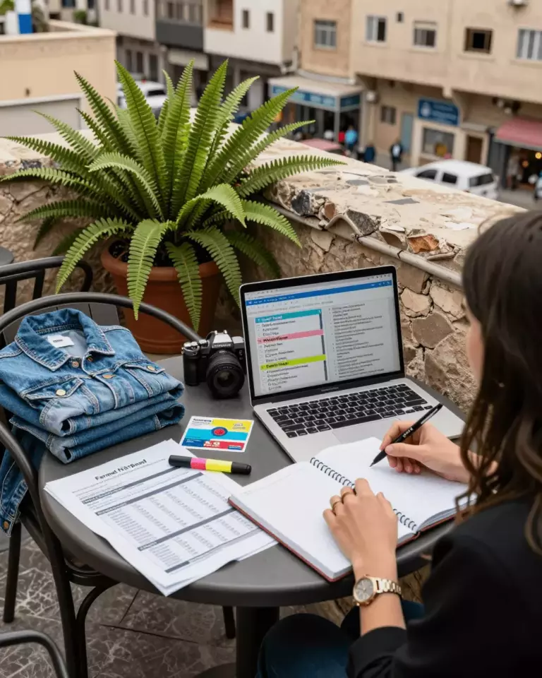 an Arab man in his early 30s preparing online for فصول IELTS الشخصية مقابل الإعداد الذاتي لاختبار IELTS عبر الإنترنت: أيهما يجب أن تختار؟