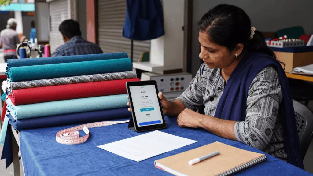 a Bangladeshi woman in her late 20s working through অধ্যয়ন