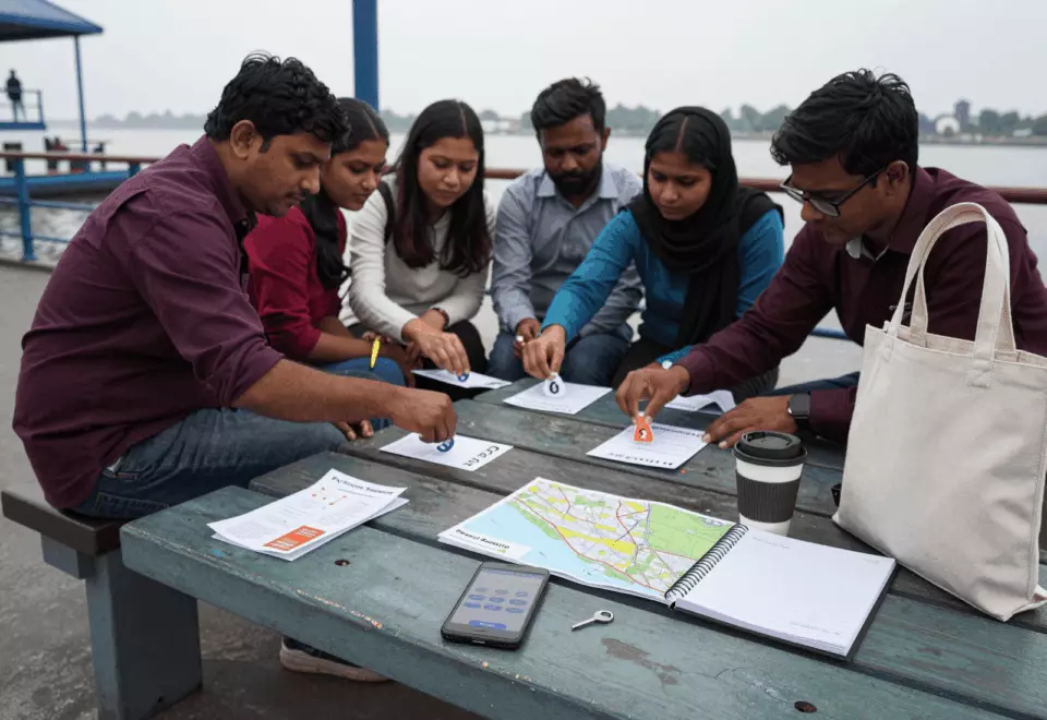 a Bangladeshi woman in her late 20s choosing the next IELTS prep step online