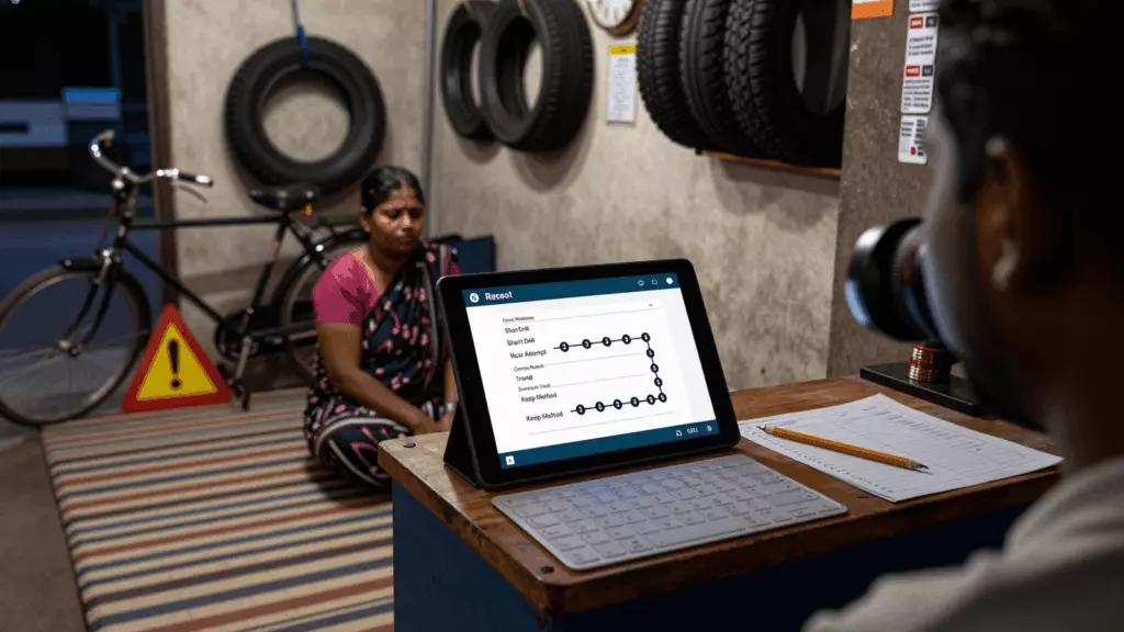 a Bangladeshi woman in her late 20s working through পুনরায় পরীক্ষা করুন