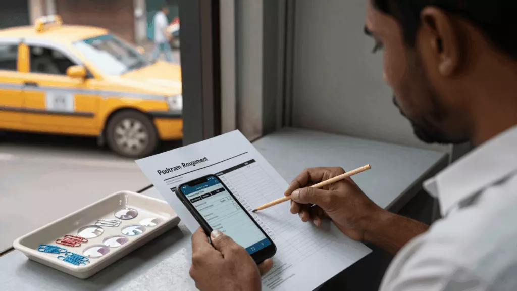 a Bangladeshi woman in her late 20s working through চেক করুন