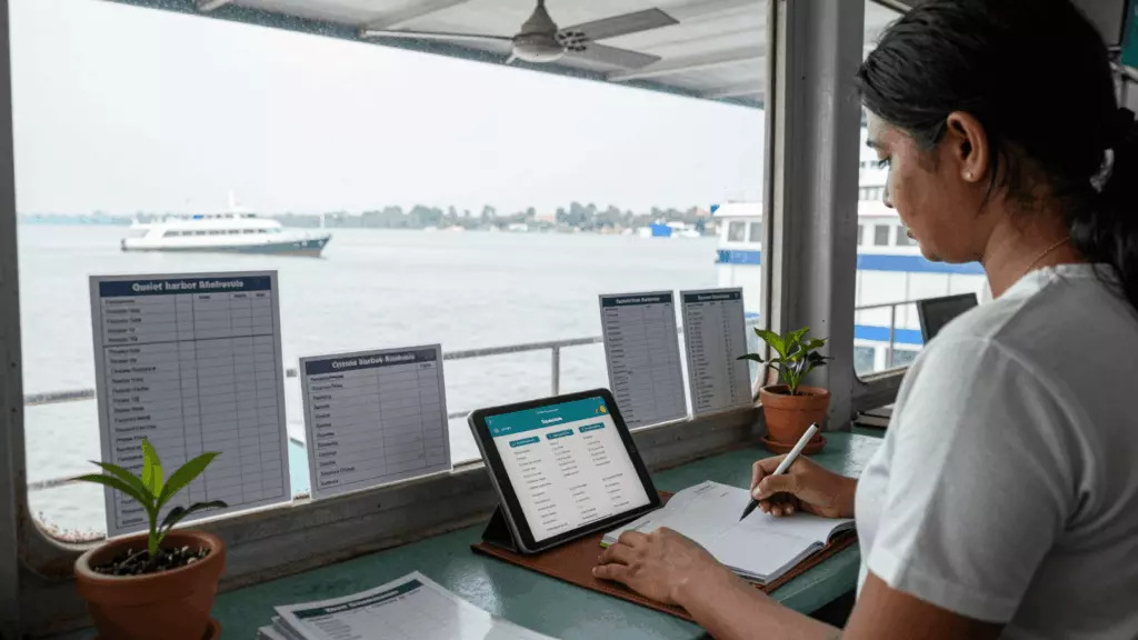 a Bangladeshi woman in her late 20s working through বাছাই করুন