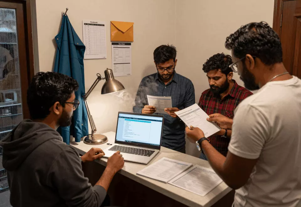 a Bangladeshi woman in her late 20s choosing the next IELTS prep step online