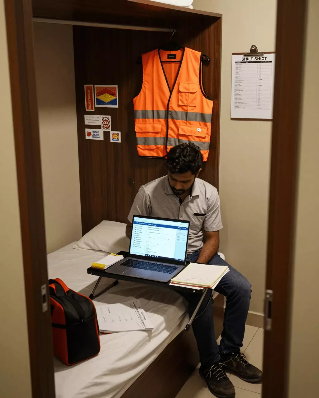 a Bangladeshi woman in her late 20s preparing online for কাজের জন্য IELTS সাধারণ প্রশিক্ষণ কোর্স, মাইগ্রেশন, এবং অভিবাসন লক্ষ্যগুলি