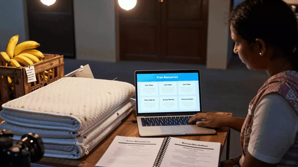 a Bangladeshi woman in her late 20s working through তুলনা করুন