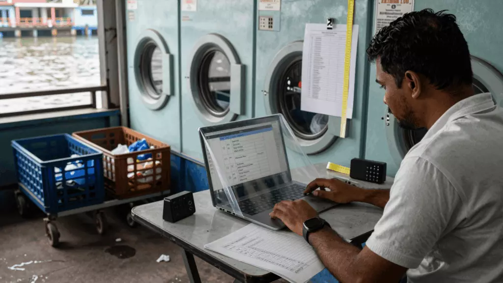 a Bangladeshi woman in her late 20s working through অভ্যাস