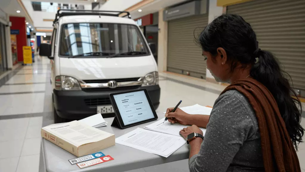 a Bangladeshi woman in her late 20s working through পরিকল্পনা