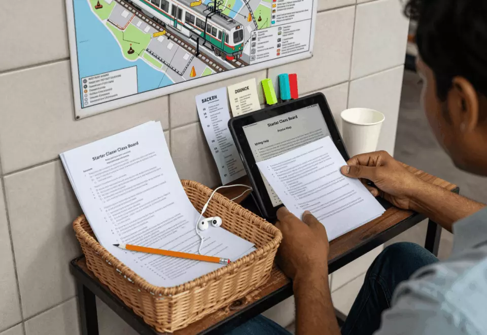 a Bangladeshi woman in her late 20s choosing the next IELTS prep step online