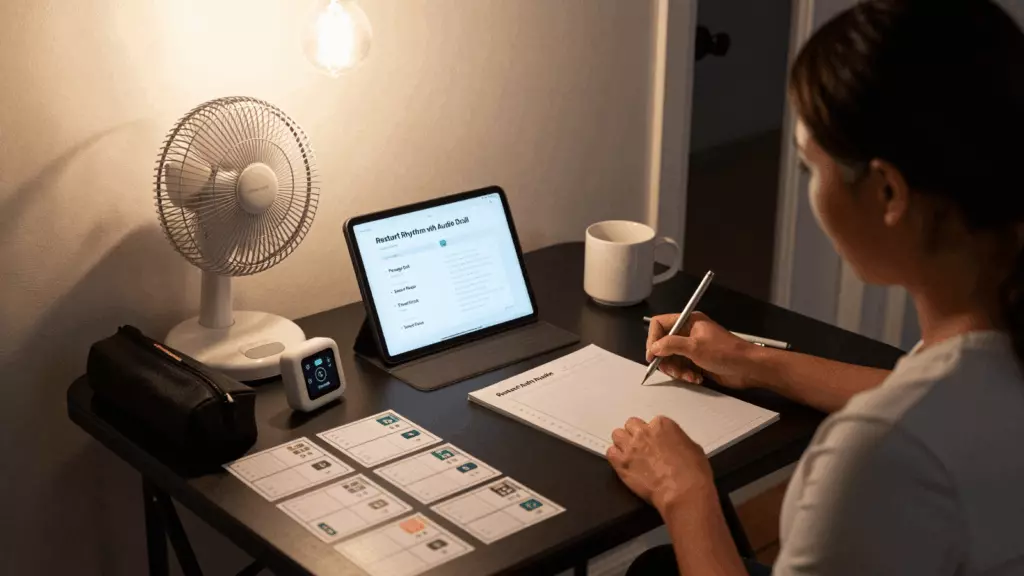a Filipino man in his late 20s working through Routine
