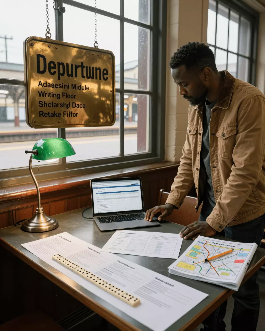 a Black man in his late 20s preparing online for IELTS Course for Study Abroad: Preparing for University Admission