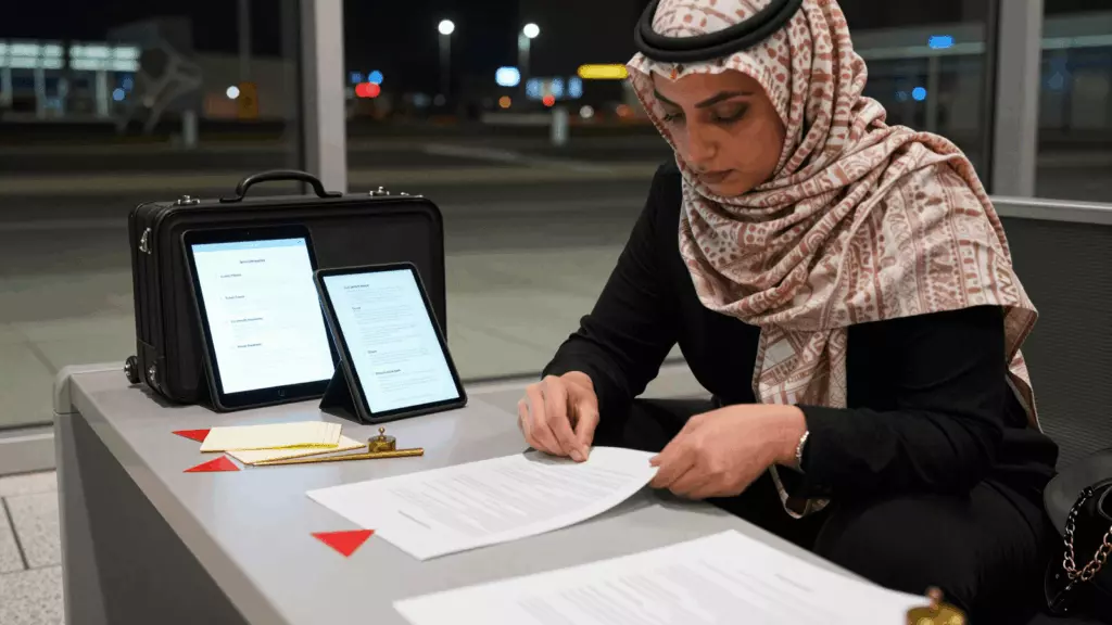 an Arab man in his early 30s working through Revise