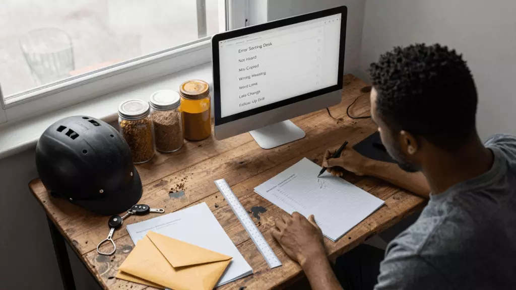 a Black man in his late 20s working through Mark