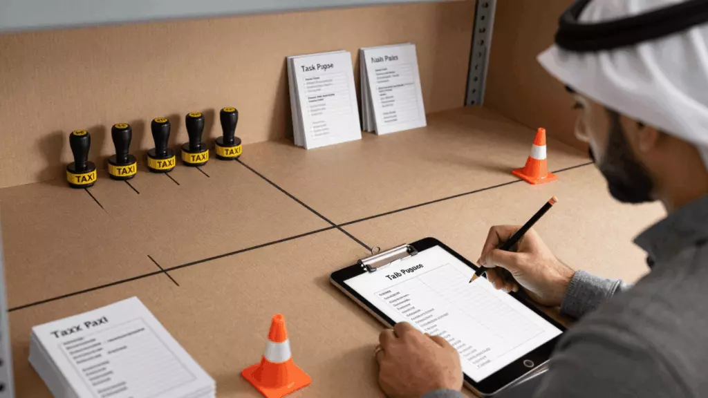 an Arab man in his early 30s working through Plan