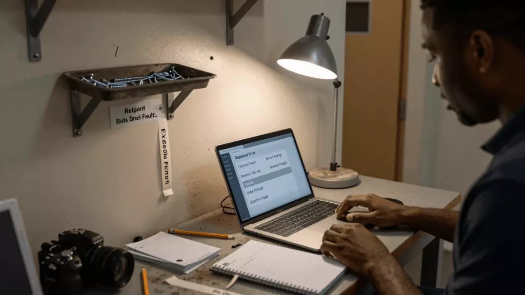 a Black man in his late 20s working through Revise