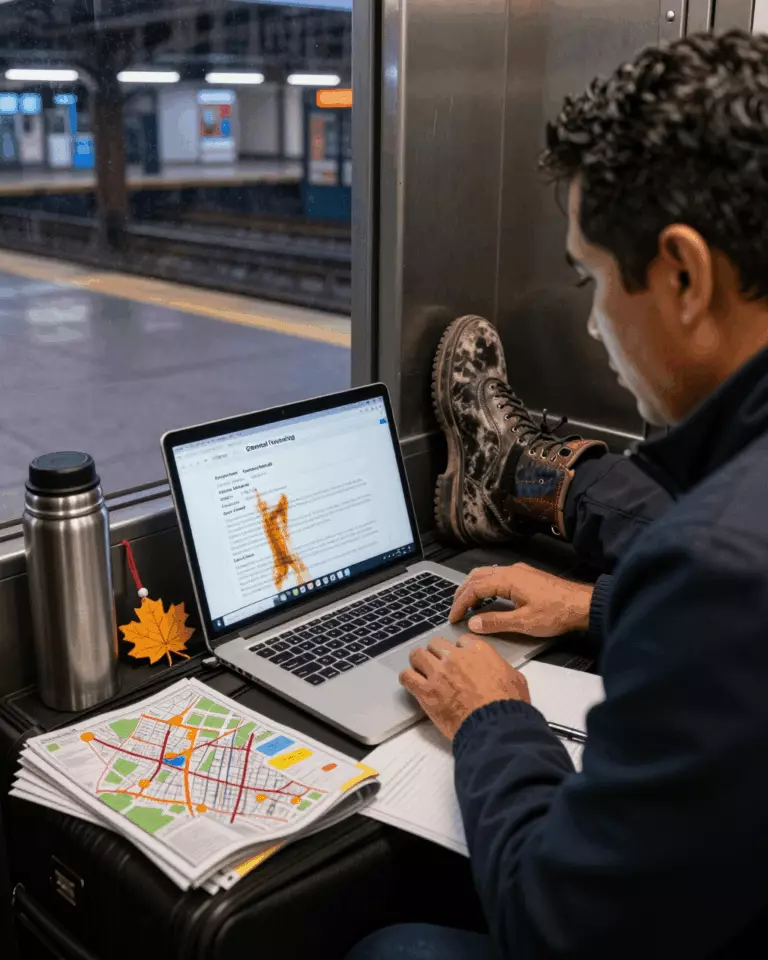 a Latina woman in her late 20s preparing online for Capacitación general IELTS para inmigración de Canadá: curso y plan de estudio