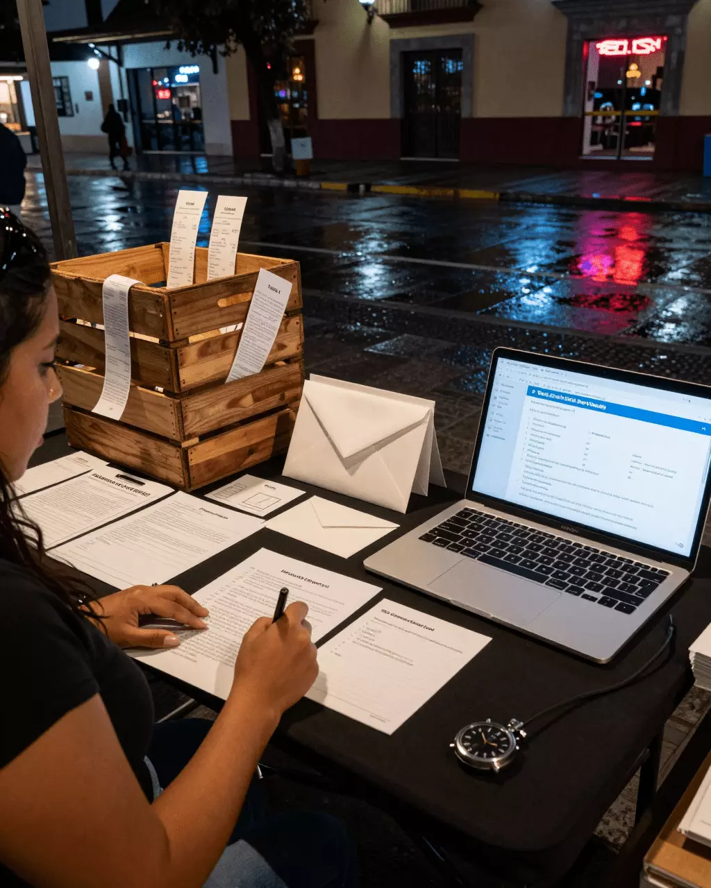 a Latina woman in her late 20s preparing online for Guía del curso de escritura IELTS Tarea 1: Informes académicos y cartas generales