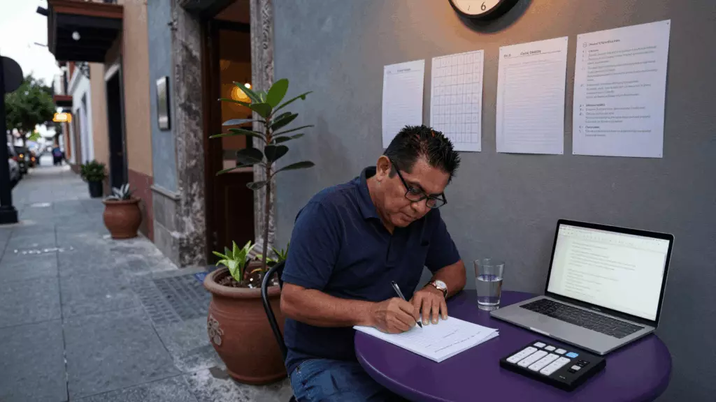 a Latina woman in her late 20s working through Borrador