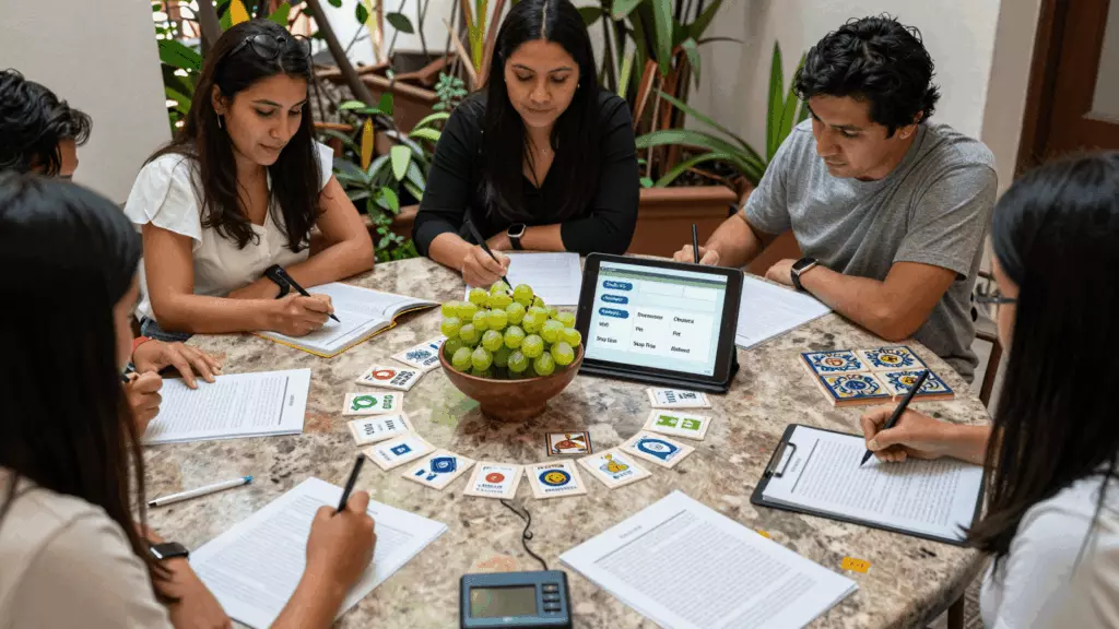 a Latina woman in her late 20s working through Borrador