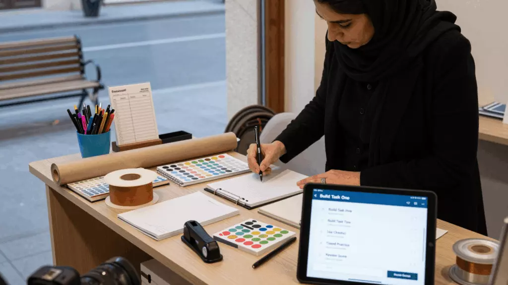 برنامه مطالعه رایتینگ آیلتس با چک لیست اقدام بعدی و پیش نویس های تکمیل شده