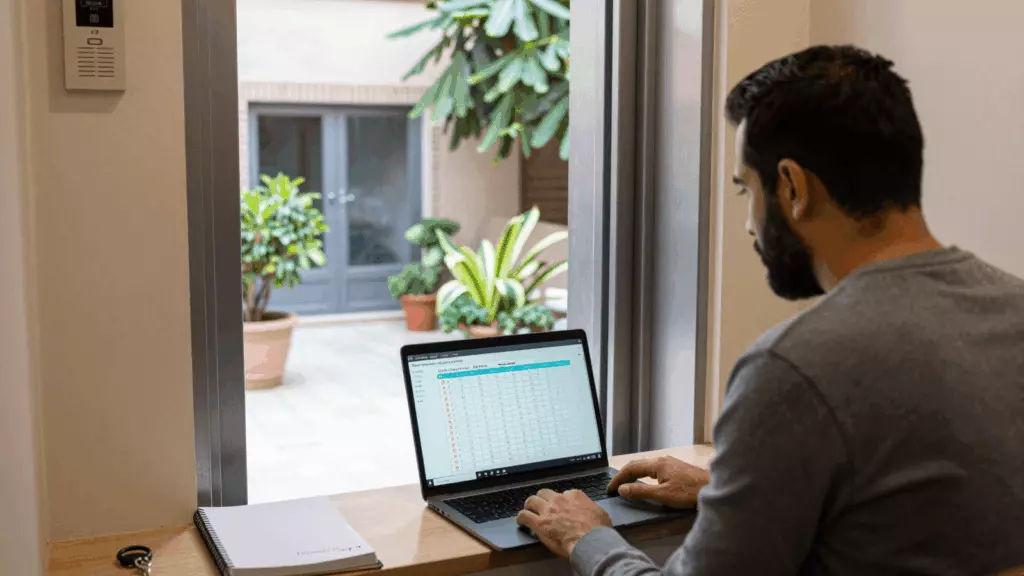 a Persian woman in her late 20s working through انتخاب کنید