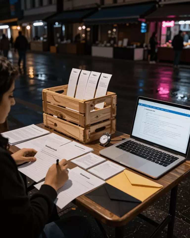 a Persian woman in her late 20s preparing online for راهنمای دوره آموزشی IELTS Writing Task 1: Academic Reports and General Letters