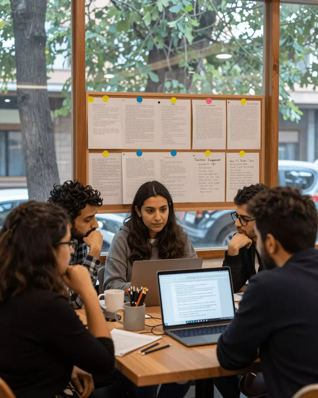 a Persian woman in her late 20s preparing online for IELTS Essay Checker در مقابل بازخورد معلم: چه چیزی در واقع نوشتن را بهبود می بخشد؟