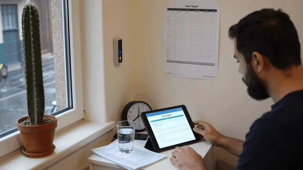 a Persian woman in her late 20s working through شبیه سازی