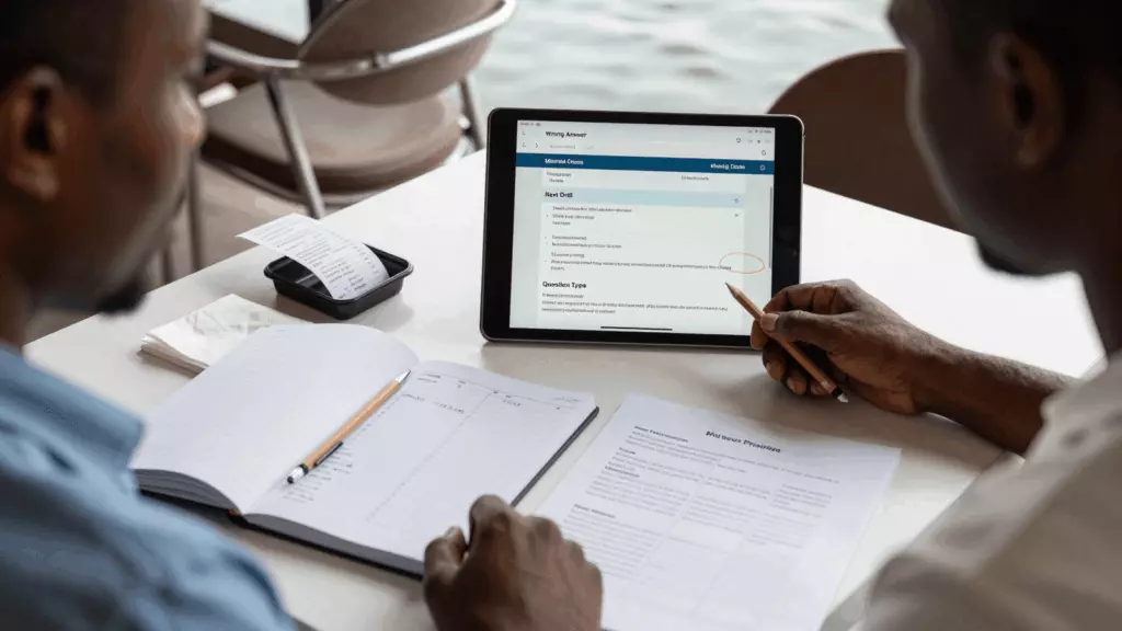 a Francophone African man in his late 20s working through Marquer