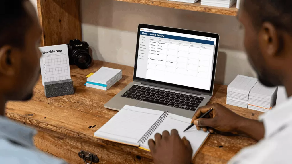 a Francophone African man in his late 20s working through Préparer