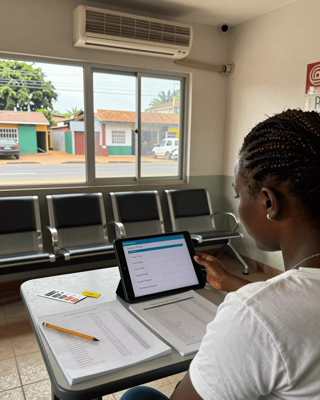 a Francophone African man in his late 20s preparing online for Liste de contrôle complète du cours IELTS : ce que tout bon cours IELTS devrait inclure