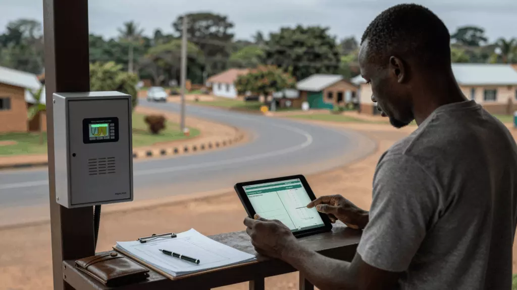 a Francophone African man in his late 20s working through Stabiliser