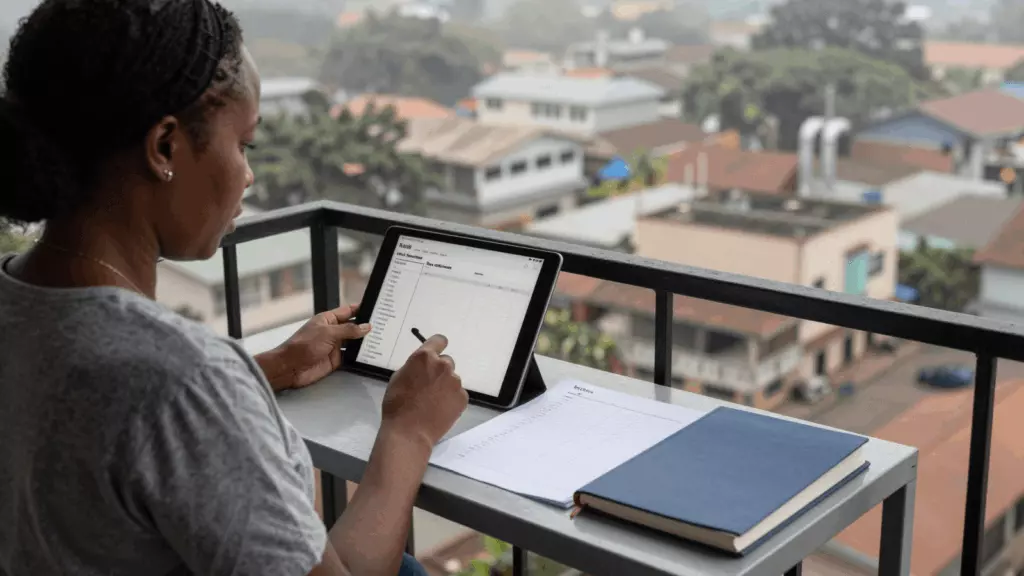 a Francophone African man in his late 20s working through Stabiliser