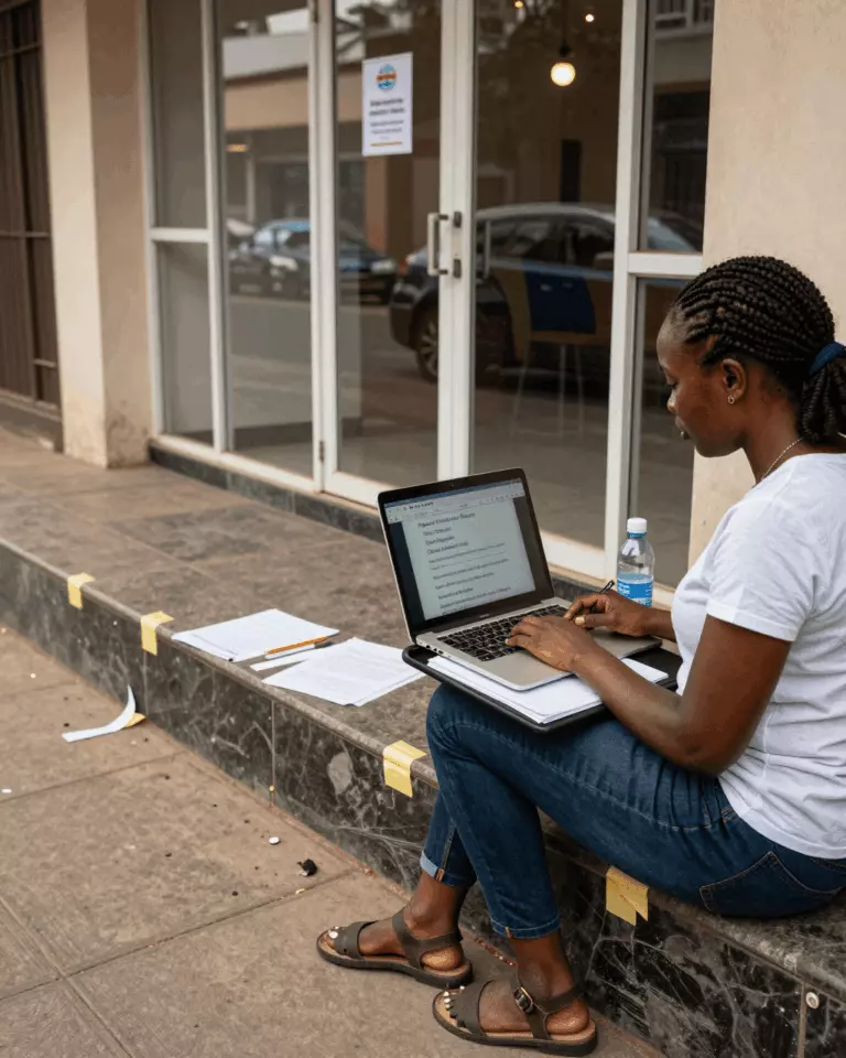 a Francophone African man in his late 20s preparing online for Vérificateur d'écriture IELTS gratuit : utile ou pas suffisant pour le groupe 7 ?