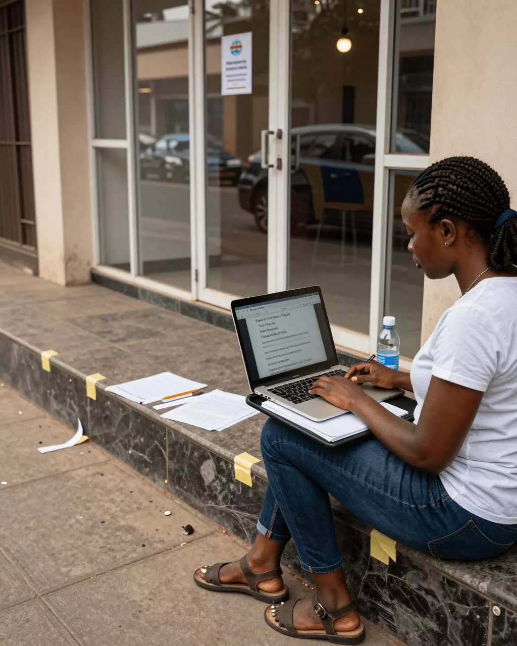a Francophone African man in his late 20s preparing online for Vérificateur d'écriture IELTS gratuit : utile ou pas suffisant pour le groupe 7 ?