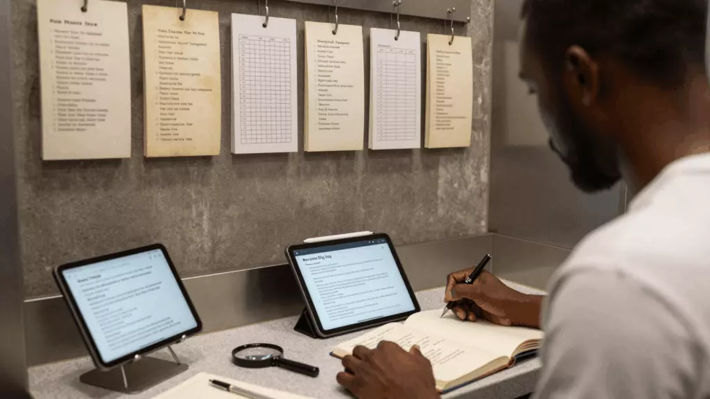 a Francophone African man in his late 20s working through Planifier