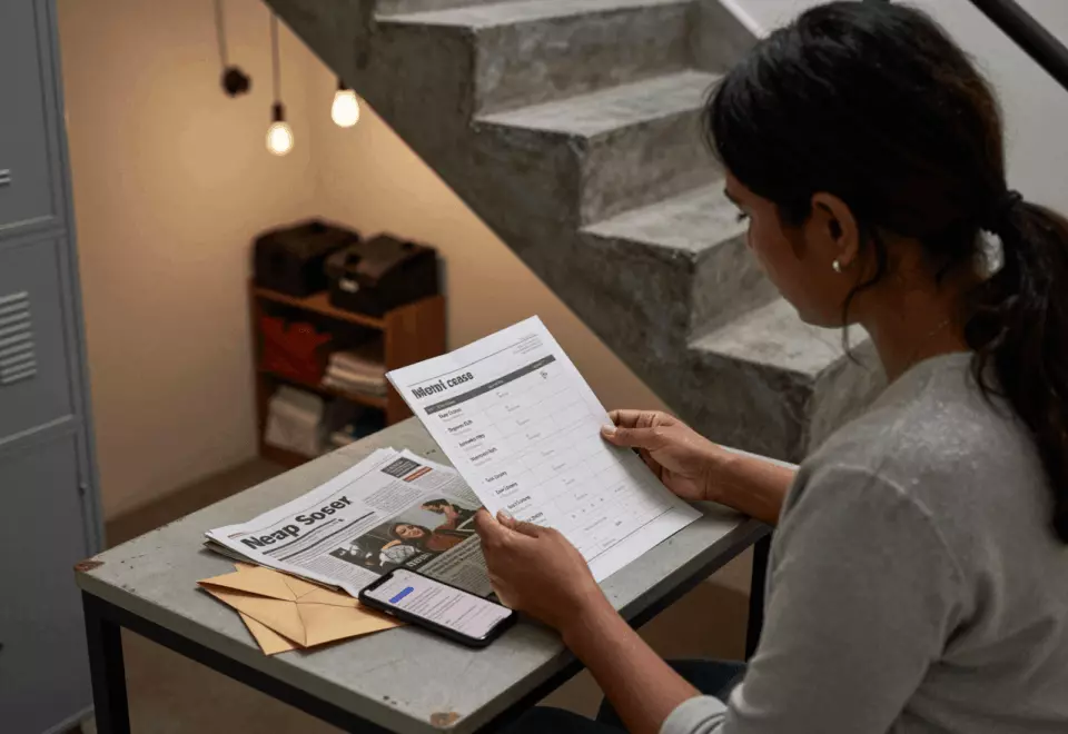 an Indian woman in her late 20s choosing the next IELTS prep step online