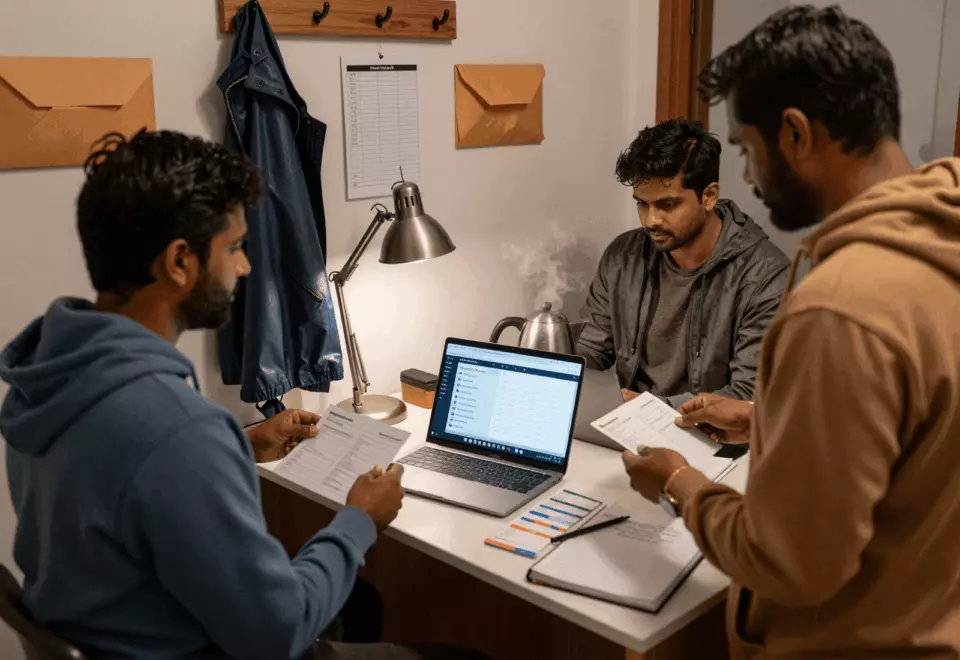 an Indian woman in her late 20s choosing the next IELTS prep step online