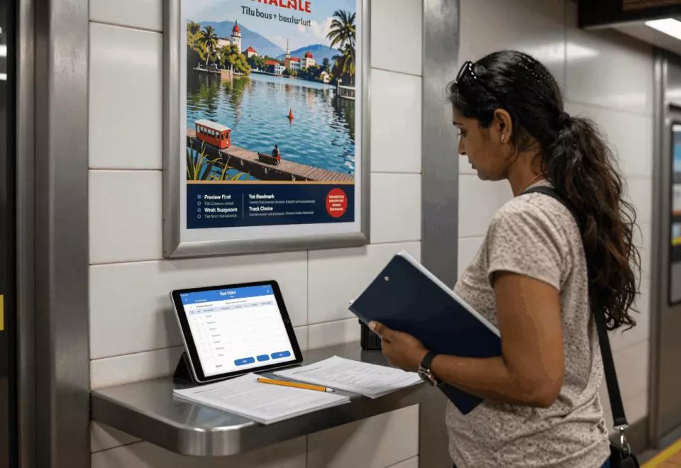 an Indian woman in her late 20s choosing the next IELTS prep step online