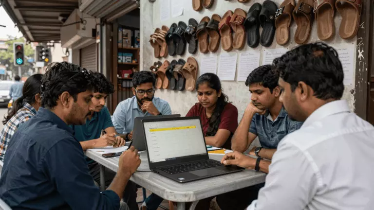 an Indian woman in her late 20s preparing online for शुरुआती लोगों के लिए आईईएलटीएस अध्ययन योजना: शून्य से तैयारी कैसे शुरू करें