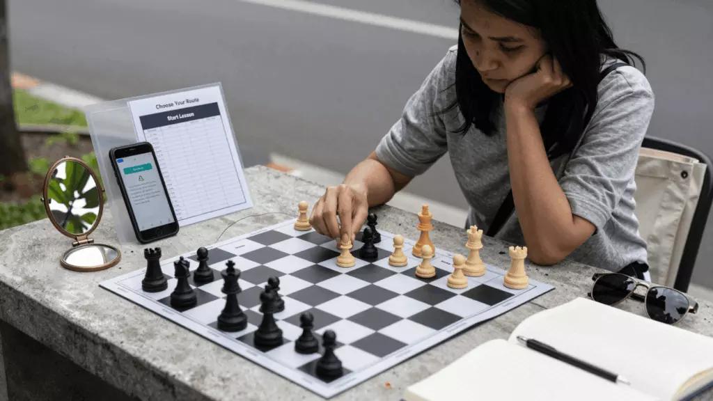 an Indonesian woman in her late 20s working through Orient