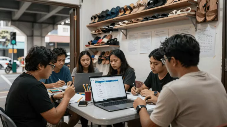 an Indonesian woman in her late 20s preparing online for Rencana Belajar IELTS untuk Pemula: Cara Memulai Persiapan Dari Nol