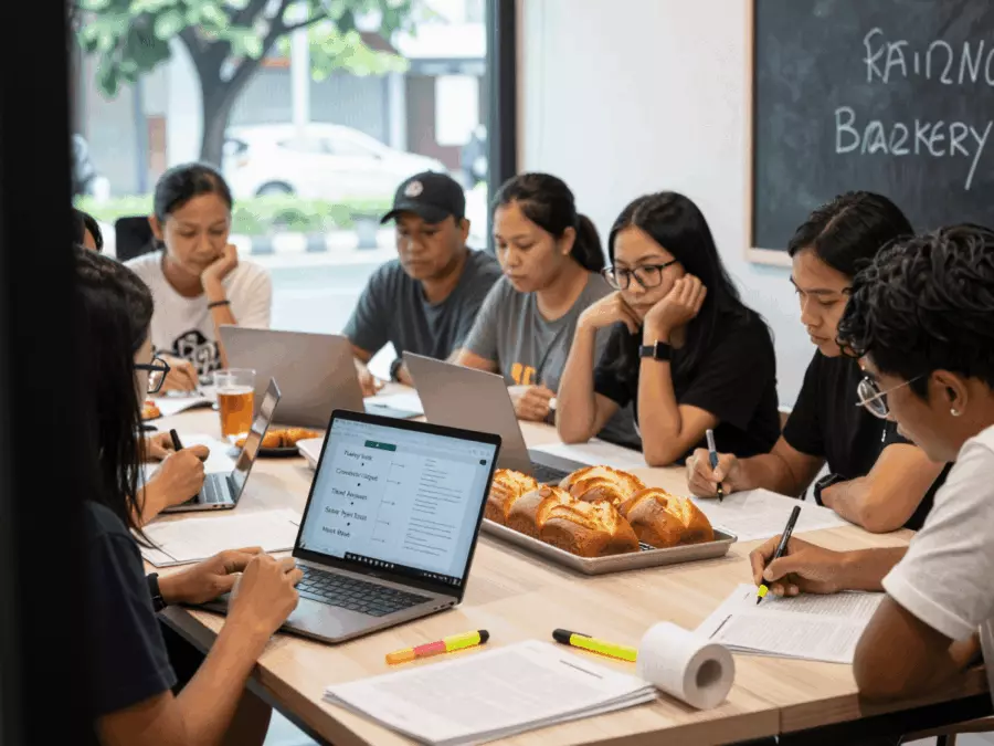 Lembar kerja dasar IELTS dua hari dengan skor bagian dan kategori kesalahan