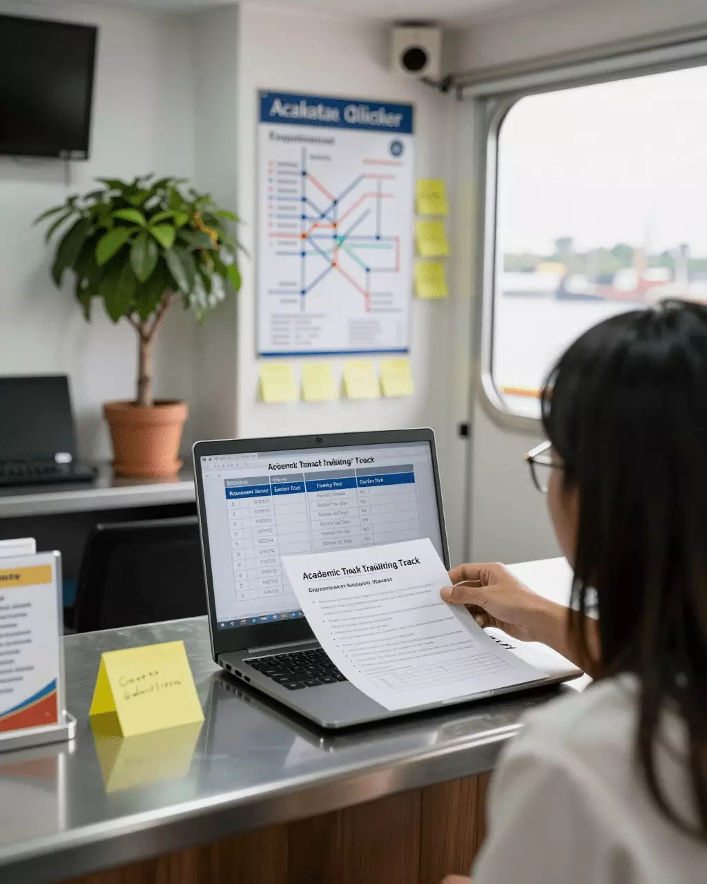 an Indonesian woman in her late 20s preparing online for IELTS Akademik vs Pelatihan Umum: Tes dan Kursus Mana yang Anda Butuhkan?