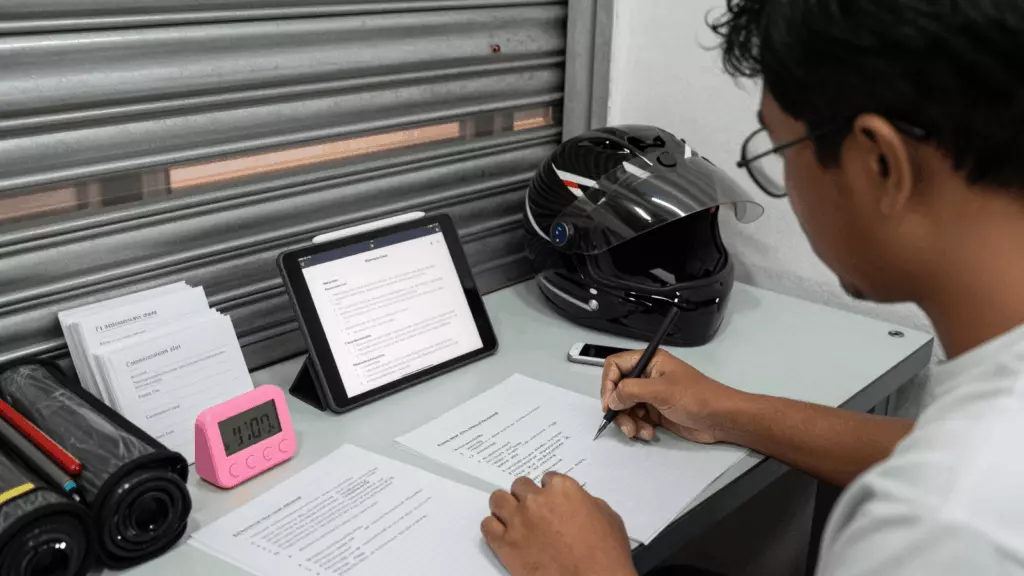 an Indonesian woman in her late 20s working through Draf
